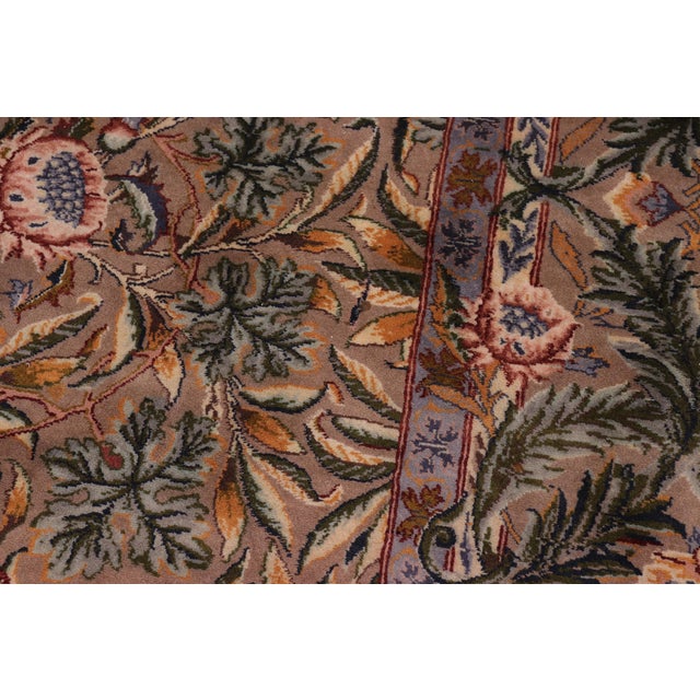 Shabby Chic Pak-Persian Brown/Green Wool Rug - 8'2'' X 10'10'' For Sale In New York - Image 6 of 9