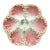 Antique French Keller and Guerin Luneville Majolica Pink Seaweed Oyster Plate, Circa 1890 For Sale