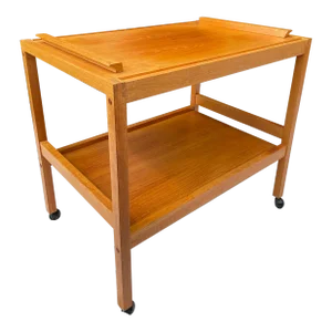 MCM Danish Teak Bar Cart by BL-Mobler