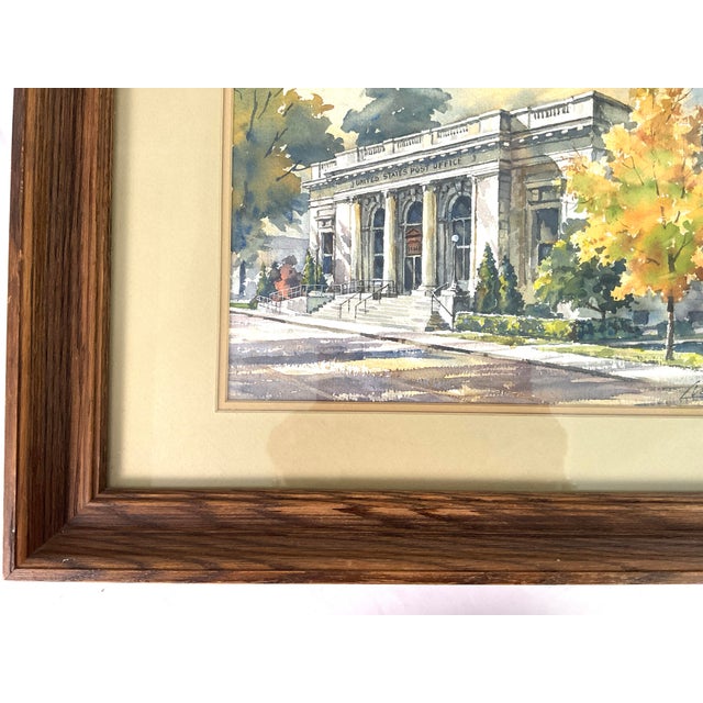 Original watercolor by Larry Veeder– United States post office Based on the ZIP Code in the painting – it is a post office...