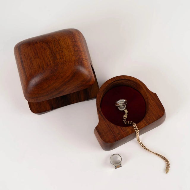 Vintage Carved Wood Sculptural Puzzle Jewelry Box For Sale In New York - Image 6 of 12