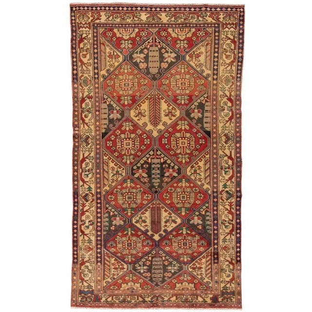 Textile Mid 20th Century Mid-Century Vintage Persian Bakhtiari Multicolor Handmade Wool Rug For Sale - Image 7 of 7