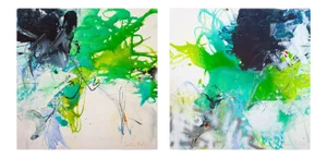 Contemporary Abstract Acrylic/Mixed Media on Canvas Paiting "Breeze" by Carolina Alotus