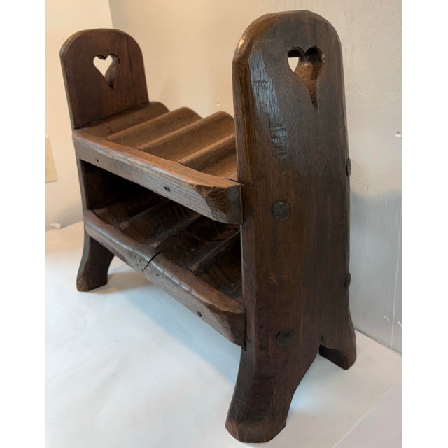 Wood Antique Castle Wood Wine Rack For Sale - Image 7 of 7