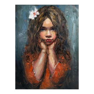 Artist Liubou Sas “Flower” Modern Original Art For Sale