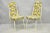 Vintage Retro Atomic Era Metal Kitchen Dining Chairs W/ Blue Yellow Flowers Pair For Sale - Image 12 of 12