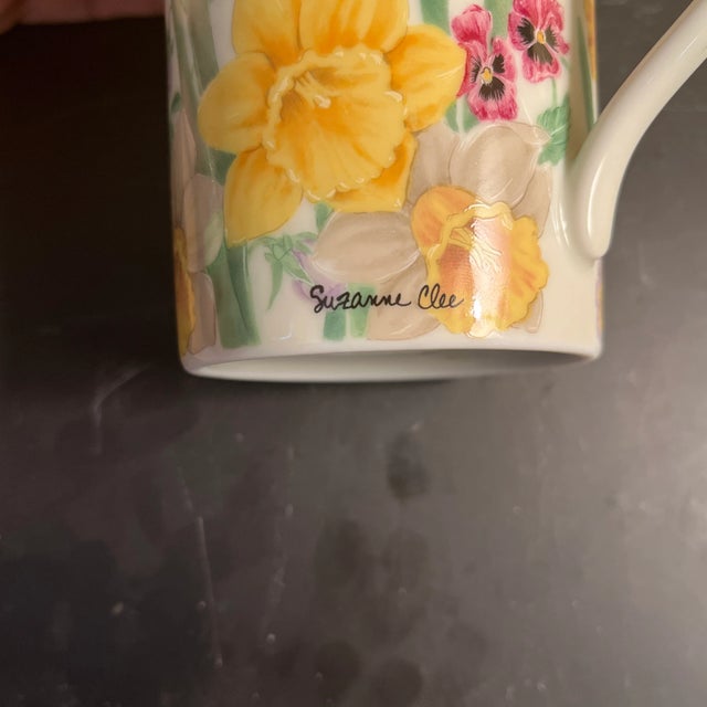 Lenox Bone China Mugs “The Flower Blossom Mug Collection” by Susanne Clee For Sale - Image 12 of 13