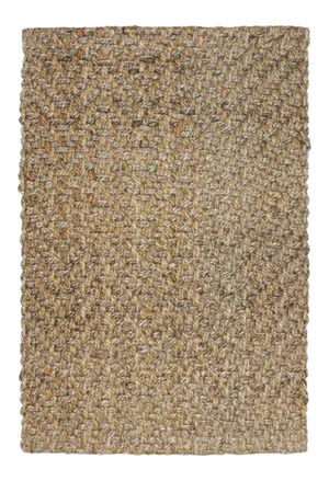 Zig Zag Two Tone Natural Jute Rug 5x8