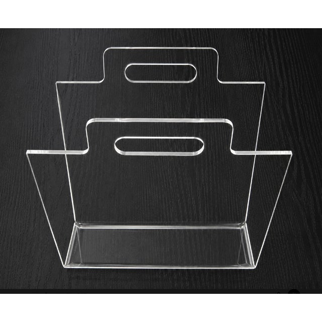 Vintage Lucite Magazine Rack For Sale