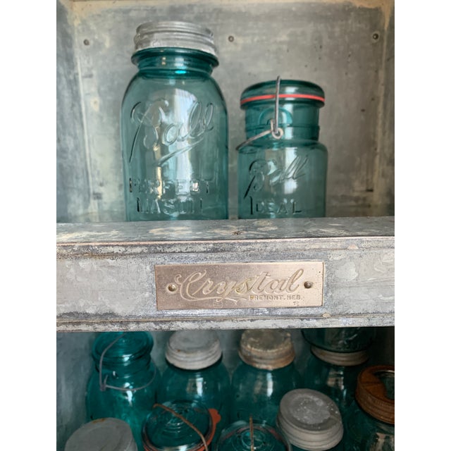 Antique Farmhouse Galvanized Zinc Ice Box For Sale - Image 9 of 12