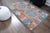 1970s Vintage Turkish Handmade Wool Cotton Orange Blue Area Rug For Sale - Image 4 of 11
