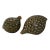 Les Céramiques De Lussan Grey and White Ceramic Cailles (Quails) by Heidi Caillard, a Pair For Sale