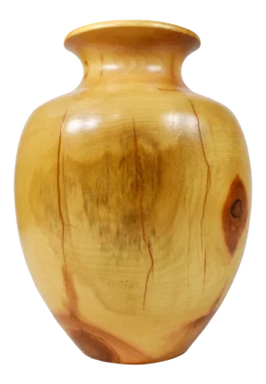 Late 20th Century Organic Modern Hand Turned Wood Vase