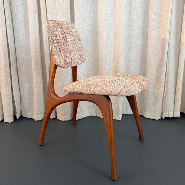 This Mid-Century Modern side chair was designed by interior and furniture designer Bertha Schaefer and manufactured by M....