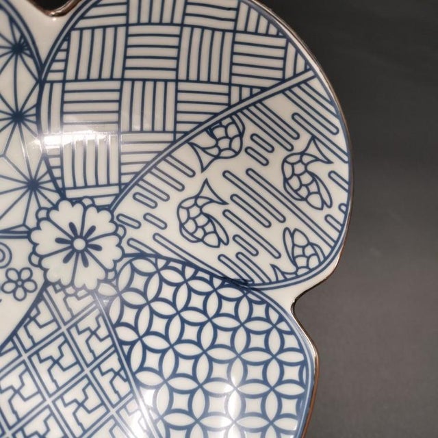 White Japanese-Style Ceramic Pedestal Dish - Set of 2 For Sale - Image 8 of 9