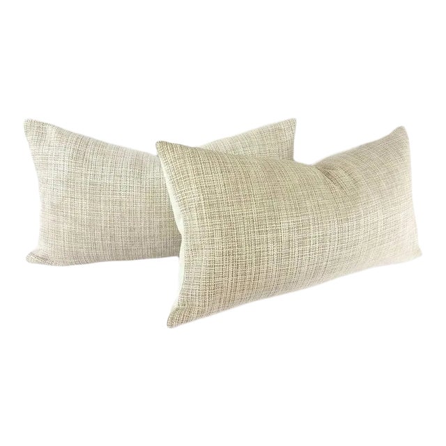 Lee Jofa in the Color Meringue Lumbar Pillows- a Pair For Sale