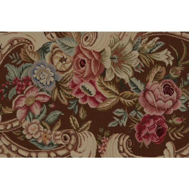 Rug & Kilim’s European Flatweave Rug in Brown With Botanicals “Acanthus” For Sale In New York - Image 6 of 8