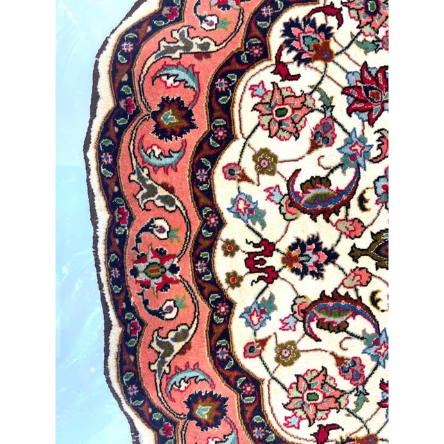 Persian 1970s Persian Tabriz, 3'3" X 3'3" For Sale - Image 3 of 5