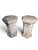 An elegant and highly decorative pair of 19th-century Italian hexagonal terracotta pedestals, beautifully conceived in the...