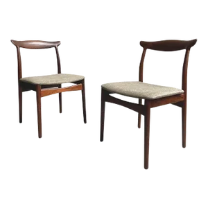 1960s Eric Wørts Model 112 Rosewood Cow Horn Chairs - Set of 2
