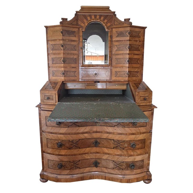 Mid 18th Century Antique South German Barock Secretaire, 1760 For Sale - Image 5 of 18