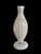 Vintage Murano- Barbini style Italian art glass vase featuring vertical ribbing and gold fleck detailing. Elegant mid-...