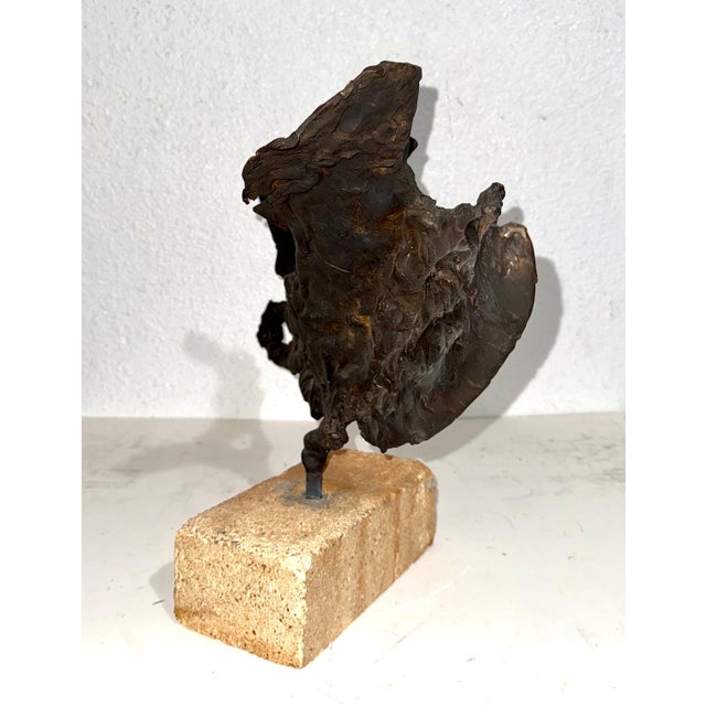 Zvi Aldouby, Brutalist Israeli Bronze Abstract Sculpture Wave Form Zvi Aldouby, c.1950's -1960's For Sale - Image 15 of 18