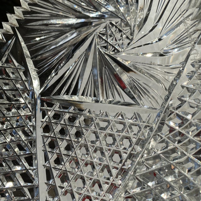 Baccarat Antique American Brilliant Cut Crystal Dish For Sale - Image 4 of 9
