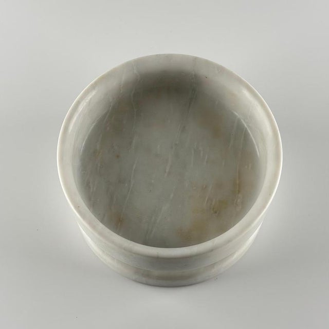 Vintage Carrara Marble Centerpiece Stand by Angelo Mangiarotti, 1970s For Sale - Image 4 of 12