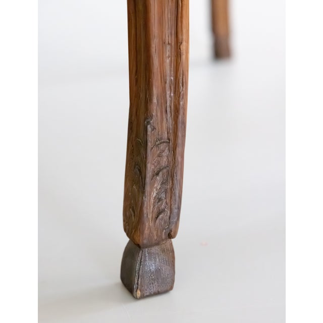 19th Century French Carved Oak Side Table With Drawer For Sale - Image 10 of 12