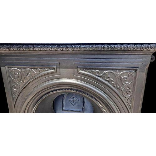 Victorian Cast Iron Fireplace with Arched Opening For Sale - Image 12 of 18