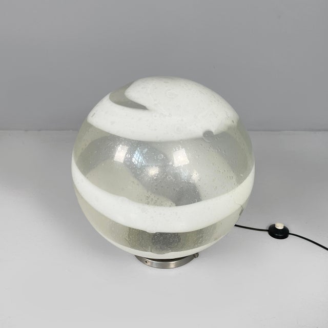 1970s Italian Modern Murano Opaline Glass Table Lamp, 1970s For Sale - Image 5 of 17