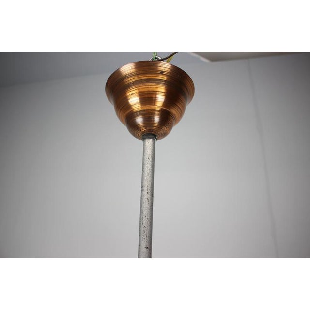 Large Art Deco Copper UFO Pendant, Former Czechoslovakia, 1930s For Sale - Image 6 of 15