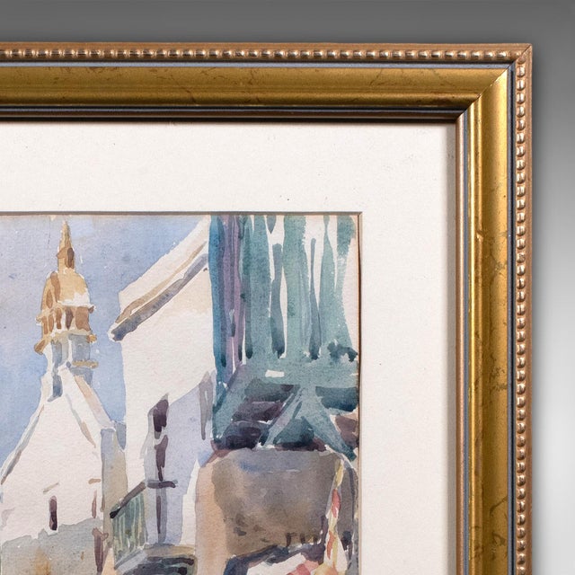 Vintage Watercolour Painting, Mykonos, English School, Art, Picture, Fa Dolding For Sale - Image 9 of 10