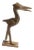 Vintage African Dark Bronze Stork For Sale