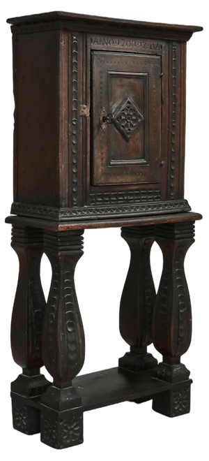 Baroque Cabinet in Dark Stained Carved Oak