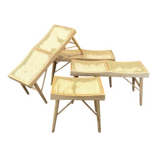 Two-Seater Rattan Bench For Sale