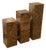 Burl Wood Veneer Pedestals, Set of Three For Sale