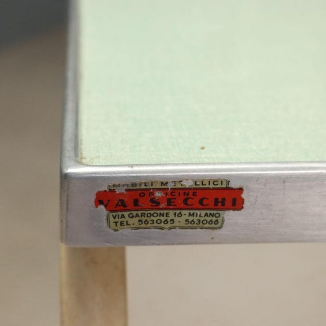 Vintage Writing Desk in Enamelled Metal and Laminate, Italy, 1960s For Sale - Image 4 of 10