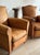 Mid 20th Century Vintage Pair of French Leather Moustache Chairs For Sale - Image 5 of 18