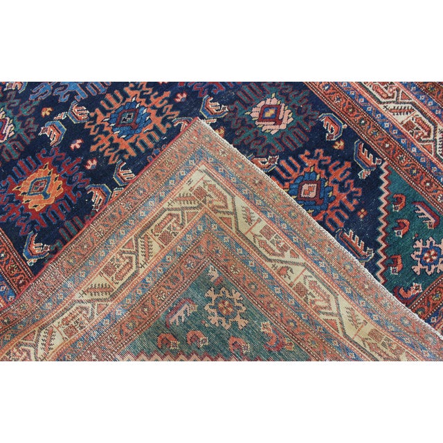 Antique Persian Malayer Carpet With Colorful, All-Over Sub-Geometric Design 4'5 X 6'2 For Sale In Atlanta - Image 6 of 6