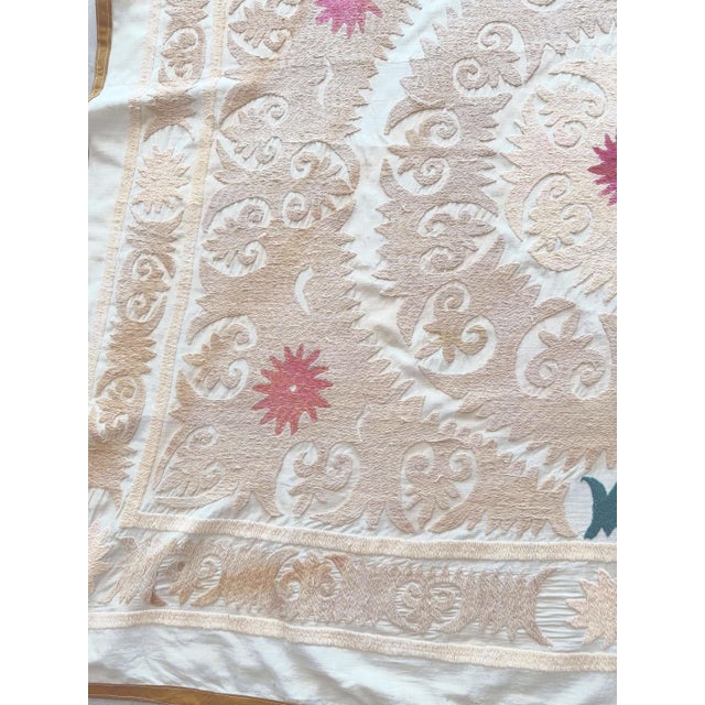 Suzani Wall Hanging Decor - 1960s Embroidery For Sale - Image 4 of 9