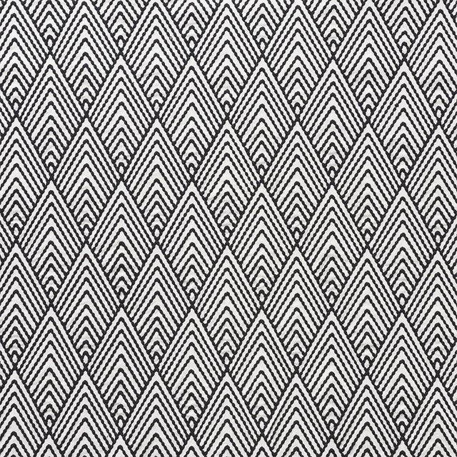 Sample - Schumacher Avila Embroidery Fabric in Black For Sale