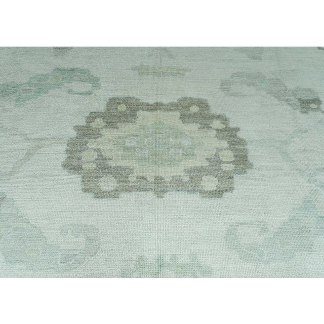 Turkish Turkish Oushak Rug 11'7" x 12'4" #19382 For Sale - Image 3 of 8