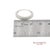 14k (585) White Gold Natural Diamond Engraved Band Ring, Size 6 For Sale - Image 9 of 9