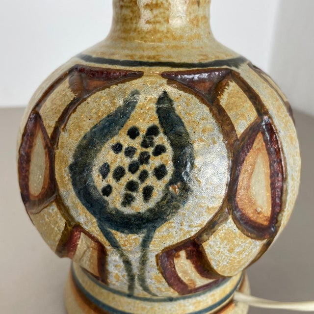 Ceramic Studio Pottery Table Light Base attributed to Soholm Ceramic, Denmark, 1970s For Sale - Image 15 of 18