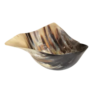Polished Handmade Horn Bowl, Catchall, Vessel, Centerpiece Mid-Century Modern