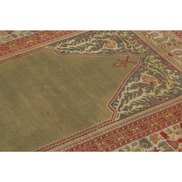 Rug & Kilim Vintage Turkish Anatolian Prayer Rug With Ornate Border Design - Rug & Kilim For Sale - Image 4 of 9