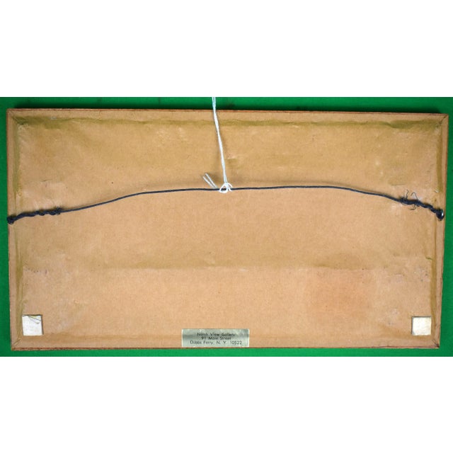 Mid 20th Century Sakowitz Department Store Houston, Tx Hand-Needlepoint Gilt Bamboo Framed Panel For Sale - Image 4 of 4