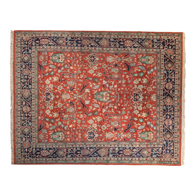Vintage Indian Bijar Design Carpet - 7'9" x 9'11" For Sale
